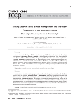 Clinical Case Revista Colombiana De Ciencias Pecuarias