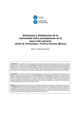 Estructura Y Distribución De La Comunidad Íctica Acompañante En La Pesca Del Camarón (Golfo De Tehuantepec