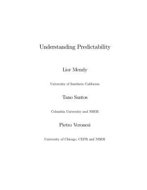 Understanding Predictability