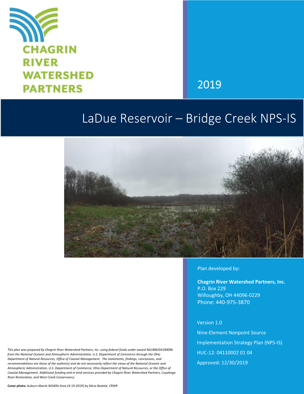 Ladue Reservoir – Bridge Creek NPS-IS