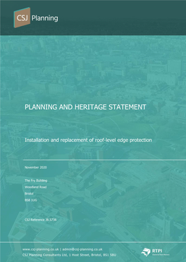 Planning and Heritage Statement