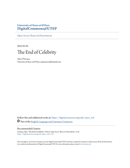 The End of Celebrity