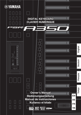 PSR-A350 Owner's Manual (EN)