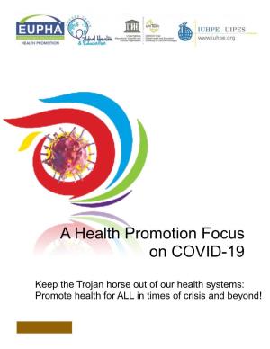 A Health Promotion Focus on COVID-19