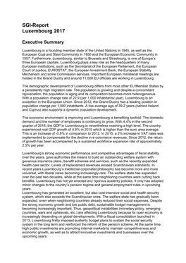 2017 Luxembourg Country Report | SGI Sustainable Governance