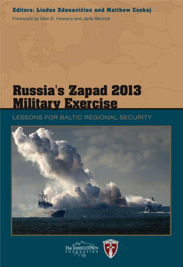Zapad 2013 Military Exercise Lessons for Baltic Regional Security