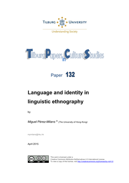 Language and Identity in Linguistic Ethnography