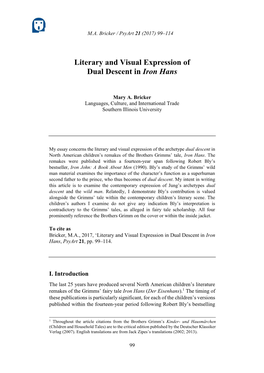 Literary and Visual Expression of Dual Descent in Iron Hans