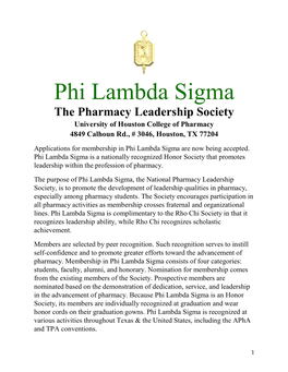 Phi Lambda Sigma