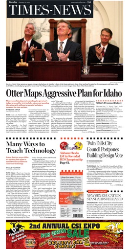 Otter Maps Aggressive Plan for Idaho