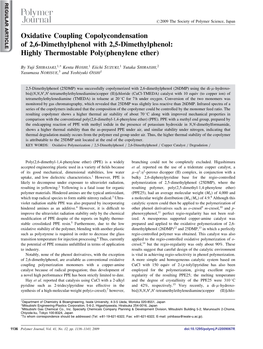 Oxidative Coupling Copolycondensation of 2,6-Dimethylphenol with 2,5-Dimethylphenol: Highly Thermostable Poly(Phenylene Ether)