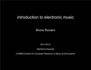 Introduction to Electronic Music