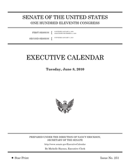 Executive Calendar
