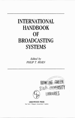 Handbook of Broadcasting Systems