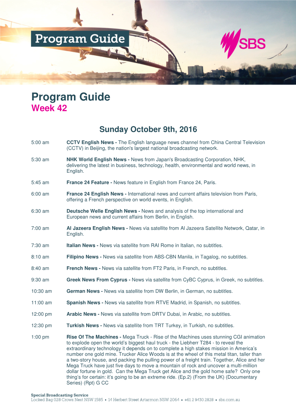 Program Guide Week 42