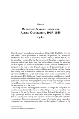 Chapter 2: Defending Nature Under the Allied Occupation, 1945–1955