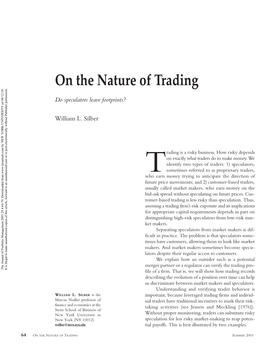 On the Nature of Trading