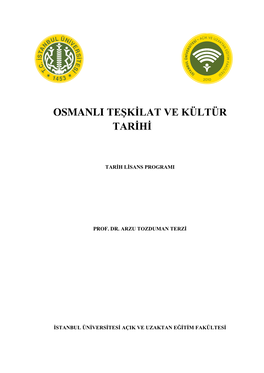 Osmanli Teşkilat Ve Kültür Tarihi