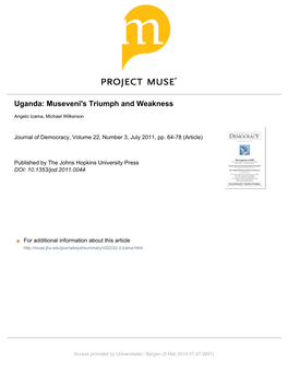 Uganda: Museveni's Triumph and Weakness
