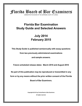 Part I – Essay Questions and Selected Answers