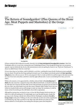 The Return of Soundgarden! (Plus Queens... @ The