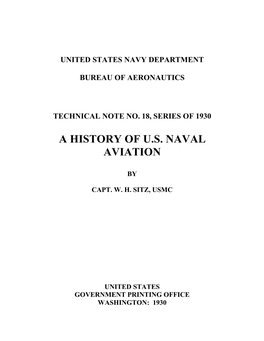 History of Naval Aviation