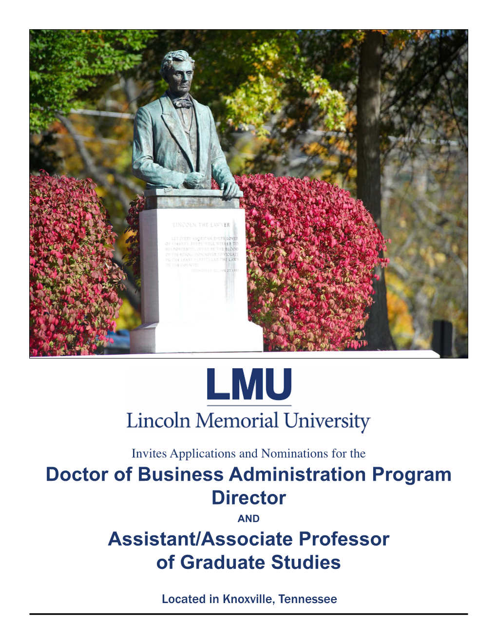 Doctor of Business Administration Program Director Assistant