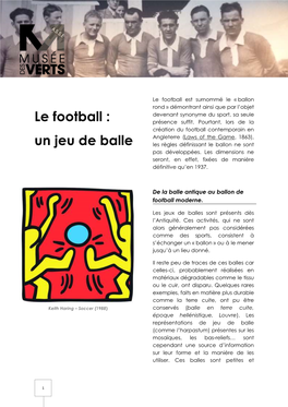 Le Football : Un Jeu De Balle