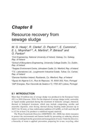 Chapter 8 Resource Recovery from Sewage Sludge