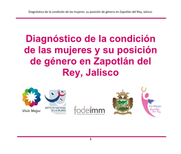 Diagnóstico De La Condición De Las Mujeres Y Su Posición De Género En Zapotlán Del Rey, Jalisco