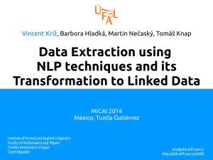 Data Extraction Using NLP Techniques and Its Transformation to Linked Data