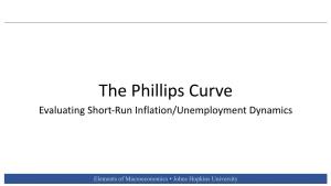 The Phillips Curve Evaluating Short-Run Inflation/Unemployment Dynamics