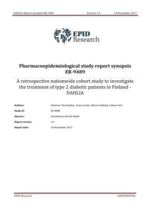 Pharmacoepidemiological Study Report Synopsis ER-9489 A