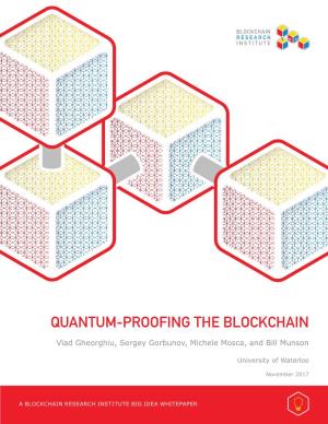 Quantum-Proofing the Blockchain