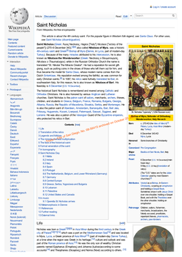 Saint Nicholas from Wikipedia, the Free Encyclopedia
