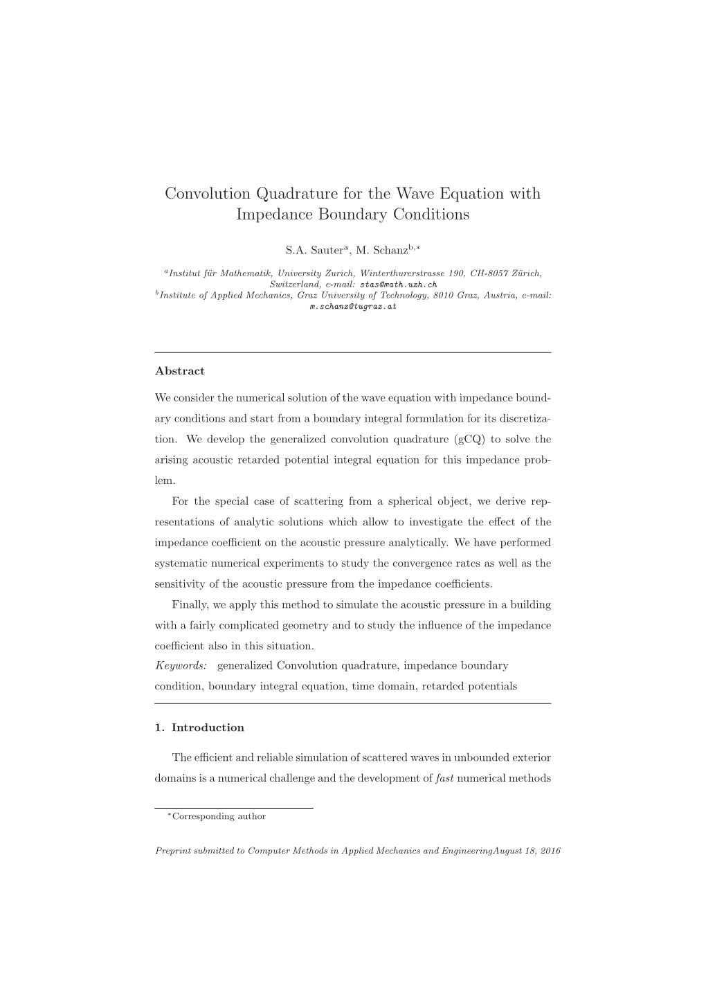 Convolution Quadrature for the Wave Equation with Impedance Boundary Conditions