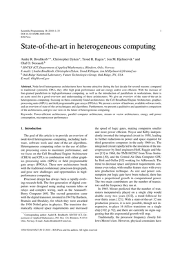 State-Of-The-Art in Heterogeneous Computing