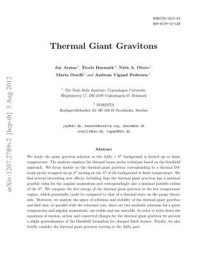 Thermal Giant Gravitons