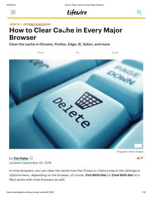 How to Clear Cache in Every Major Browser