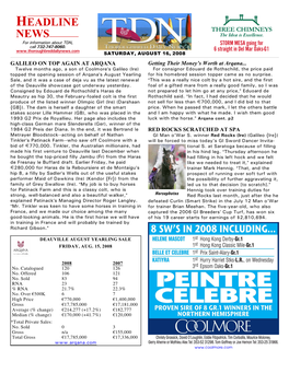 HEADLINE NEWS • 8/8/08 • PAGE 2 of 14