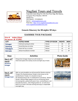 KASHMIR Tour Package