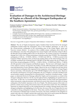 Evaluation of Damages to the Architectural Heritage of Naples As a Result of the Strongest Earthquakes of the Southern Apennines