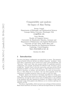 Computability and Analysis: the Legacy of Alan Turing