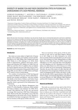 Diversity of Marine Fish and Their Conservation Status in Pusong Bay, Lhokseumawe City, Aceh Province, Indonesia