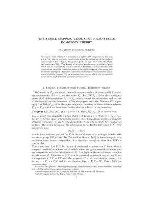 The Stable Mapping Class Group and Stable Homotopy Theory
