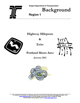 Highway Exits and Mileposts in the Portland Metro Area