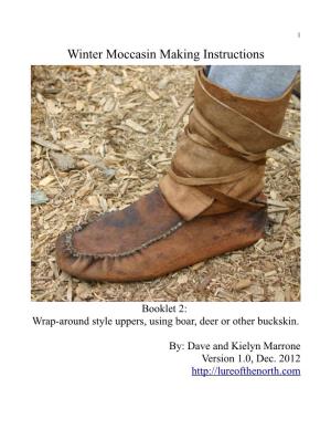 Winter Moccasin Making Instructions