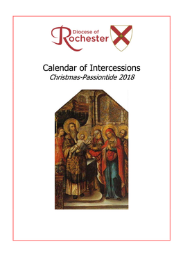 Calendar of Intercessions Christmas-Passiontide 2018