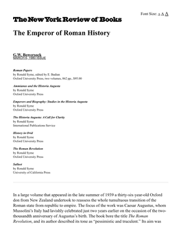The Emperor of Roman History
