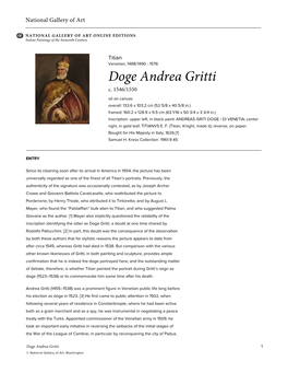Doge Andrea Gritti C